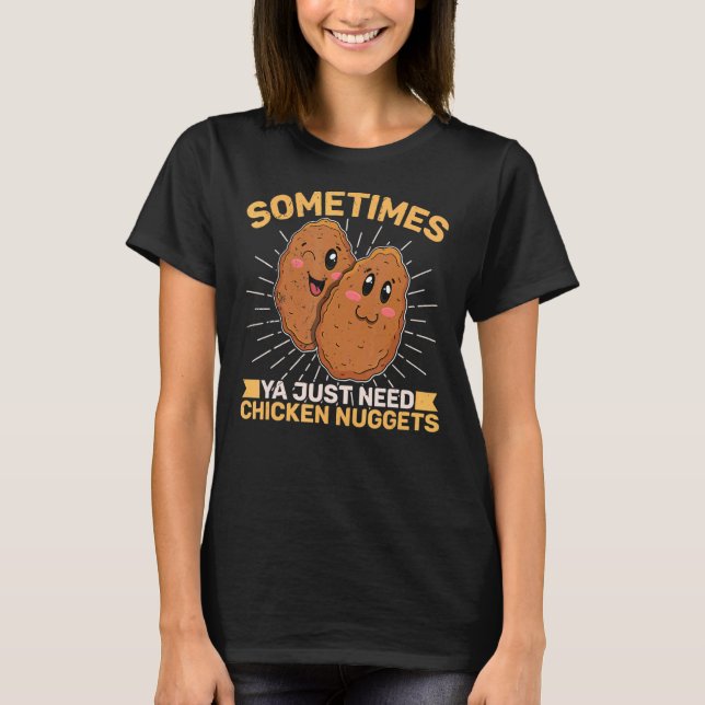 Camiseta Receta de comida rápida de nuggets de pollo 18 (Anverso)