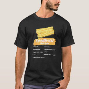 Camiseta Receta de Espaguetis Comida Italiana Cocina Disfra