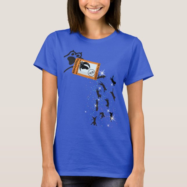 Camiseta Receta de felicidad Gato gracioso (Anverso)