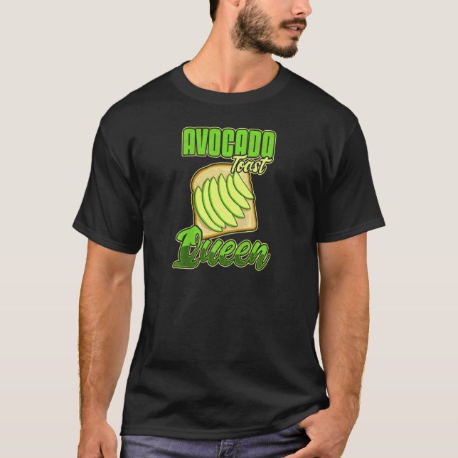 Camiseta Receta de la tostada de aguacate para pan de tempo (Anverso)
