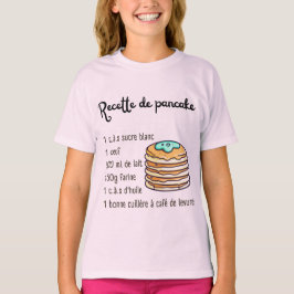 Camiseta Receta de pastelería para panqueques niños adolesc