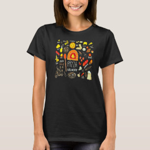 Camiseta Receta de pizza graciosa comida italiana a costa d