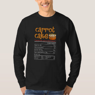 Camiseta Receta de tarta de zanahoria pasteles de cerdo Glu