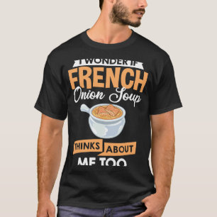 Camiseta Receta francesa de sopa de cebolla mezcla de queso