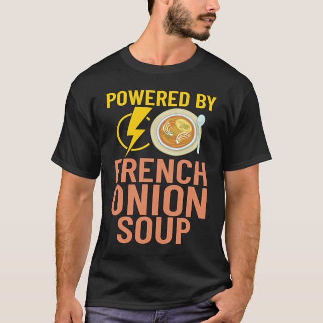 Camiseta Receta francesa de sopa de cebolla mezcla de queso (Anverso)