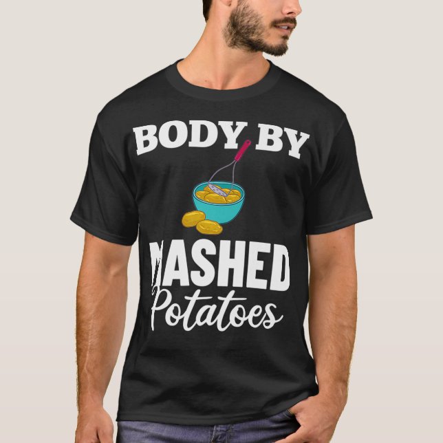 Camiseta Receta machacada de patata de ajo huele a papas ve (Anverso)