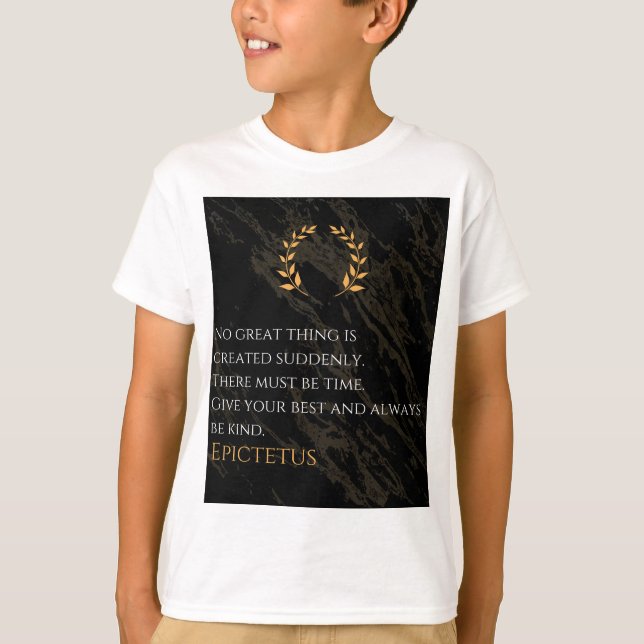 Camiseta Receta para la grandeza de Epictetus (Anverso)