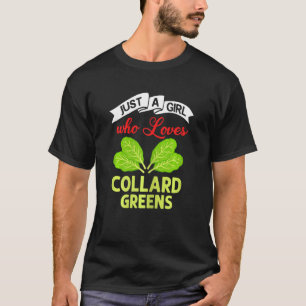 Camiseta Recetas de Collard Greens Plantas Vegatables de te