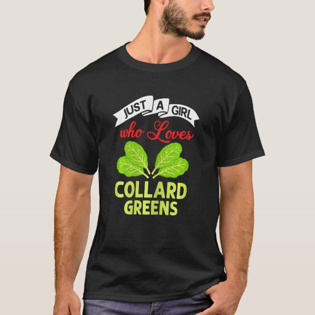 Camiseta Recetas de Collard Greens Plantas Vegatables de te (Anverso)