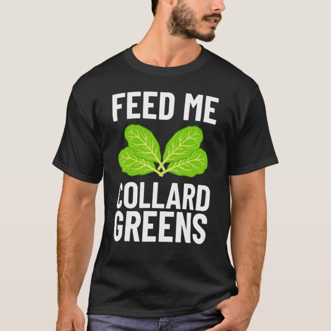 Camiseta Recetas de Collard Greens Plantas Vegatables de te (Anverso)