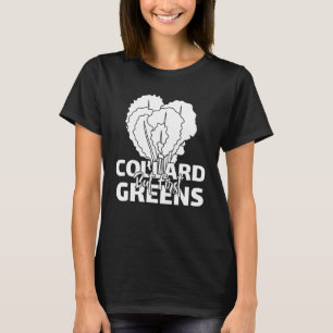 Camiseta Recetas de Collard Greens Plantas Vegatables de te