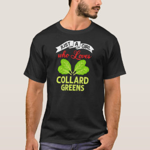 Camiseta Recetas de Collard Greens Plantas Vegatables de te