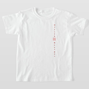 Camiseta Recetas de Gingham Rosa Rubor Cuadros Femenino Lin