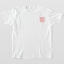 Camiseta Recetas de Gingham Rosa Rubor Cuadros Femenino Lin