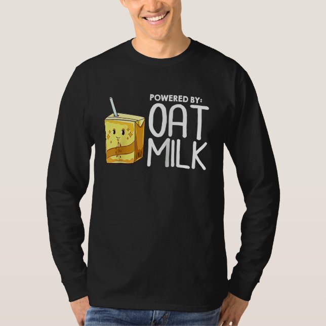 Camiseta Recetas de Leche de Avena Bebida Vegana Leche de B (Anverso)