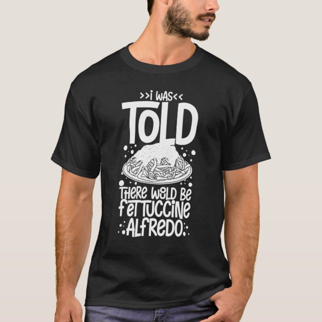 Camiseta Recetas de Salsa de Pollo Fettuccine Alfredo Vegan (Anverso)