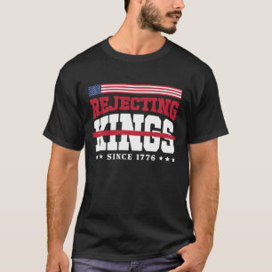 Camiseta Rechazando Reyes Desde 1776 Rojo Blanco Azul