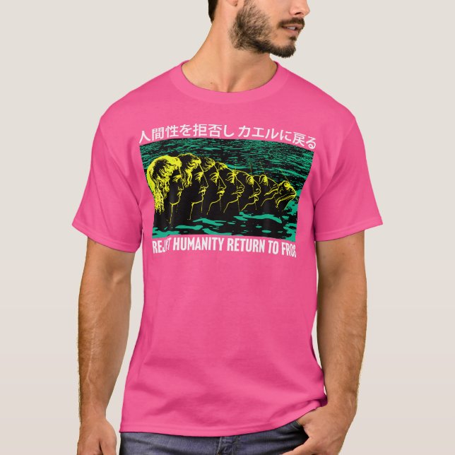 Camiseta Rechazar el regreso de la humanidad a la rana japo (Anverso)