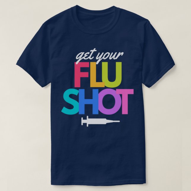 Camiseta Reciba Su Vacuna De Gripe Shot Cuanta Enfermería C (Diseño del anverso)