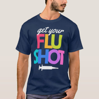 Camiseta Reciba Su Vacuna De Gripe Shot Cuanta Enfermería C
