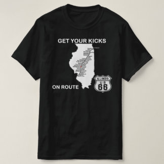 Camiseta Reciba sus patadas en la Ruta de Illinois 66