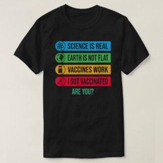 Camiseta Recibí Vacunación Pro Vacuna Cuta Ciencia Y Vacuna