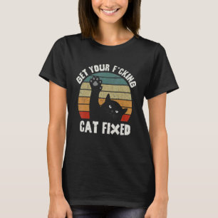 Camiseta Recibir el gato de Halloween de Rescate Animal Fij