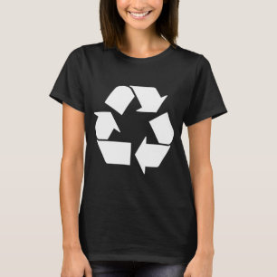 Camiseta Recicla Blanco Sobre Verde