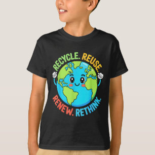 Camiseta Recicla reutiliza renueva replantea día de la tier