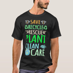Camiseta Reciclaje ambientalista reciclar el rescate del Dí