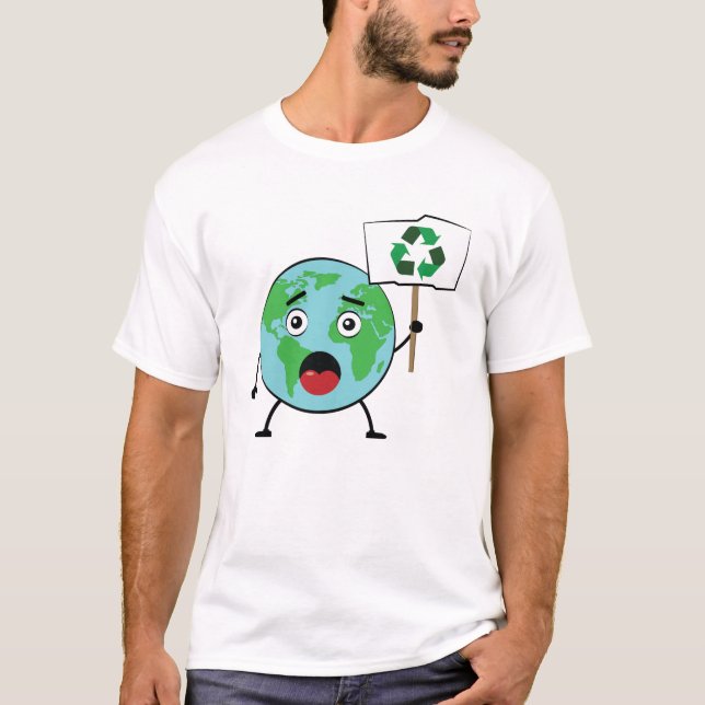 Camiseta Reciclaje - Apelación de activismo por personaje d (Anverso)