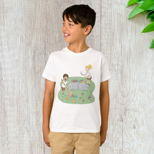 Camiseta Reciclaje de camping para limpieza de niños ecológ