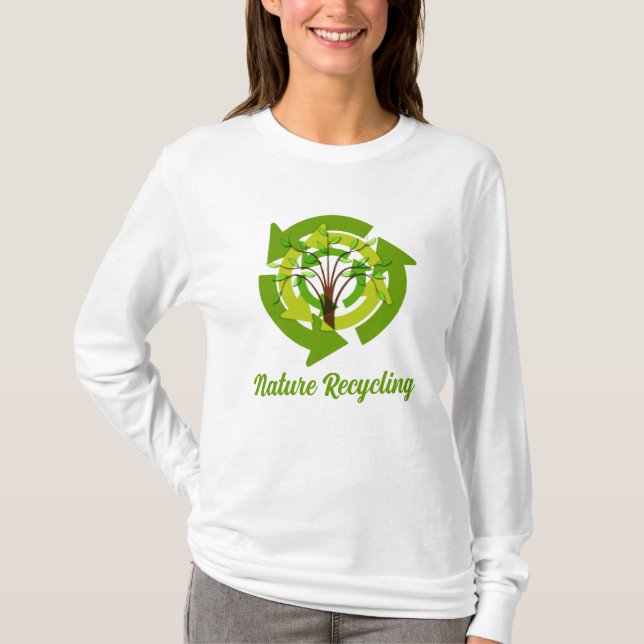 Camiseta Reciclaje de la naturaleza (Anverso)
