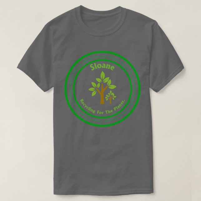 Camiseta Reciclaje de reciclaje de nombres de eslogan Recic (Diseño del anverso)