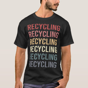 Camiseta Reciclaje de Texto Retro Reciclar