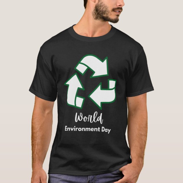 Camiseta Reciclaje del Día del Medio Ambiente Feliz (Anverso)