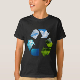 Camiseta Reciclaje del Planeta Terrestre Protección Ambient