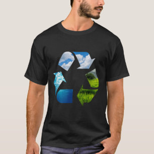 Camiseta Reciclaje del Planeta Terrestre Protección Ambient