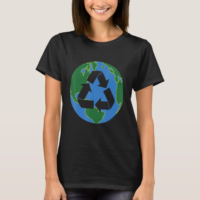 Camiseta Reciclaje del planeta Tierra en el Día de la Tierr (Anverso)