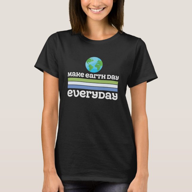 Camiseta Reciclaje Tierra D de Reciclaje Diario de la Tierr (Anverso)