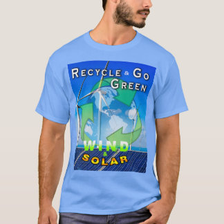 Camiseta REciclar GO VERDE VIENTO Y SOLAR