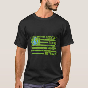 Camiseta Reciclar la reutilización Renovar Repensar El Acti