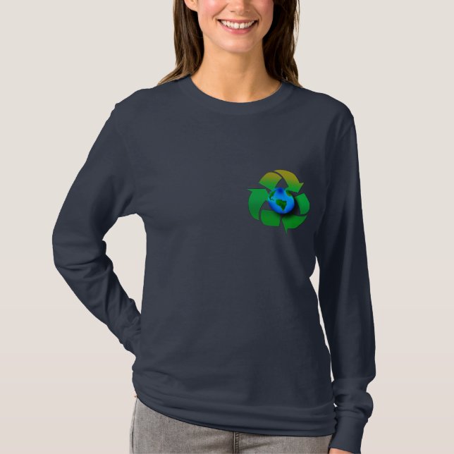 Camiseta RECICLAR NUESTRA Serie PLANETA (Anverso)