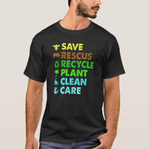 Camiseta Reciclar plásticos Salvar a las abejas rescatar an