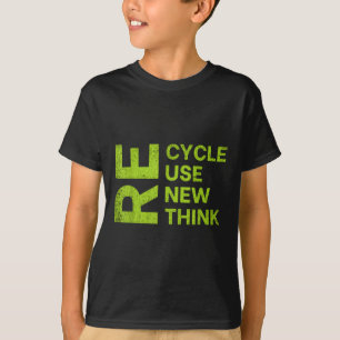 Camiseta Reciclar Reutilizar Renovar Repensar Ciclo Usar Nu