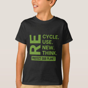 Camiseta Reciclar Reutilizar Renovar Repensar Proteger Nues
