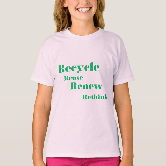 Camiseta Reciclar reutilizar repensar (Anverso)