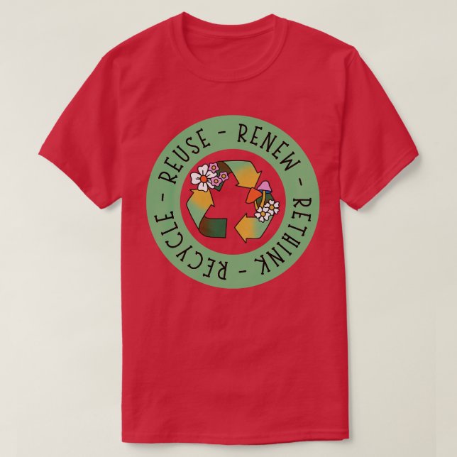 Camiseta Reciclar reutilizar repensar (Diseño del anverso)