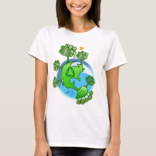Camiseta Reciclar Tierra Global Sostenible