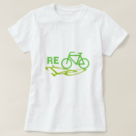 Camiseta Recicle el diseño de la bici